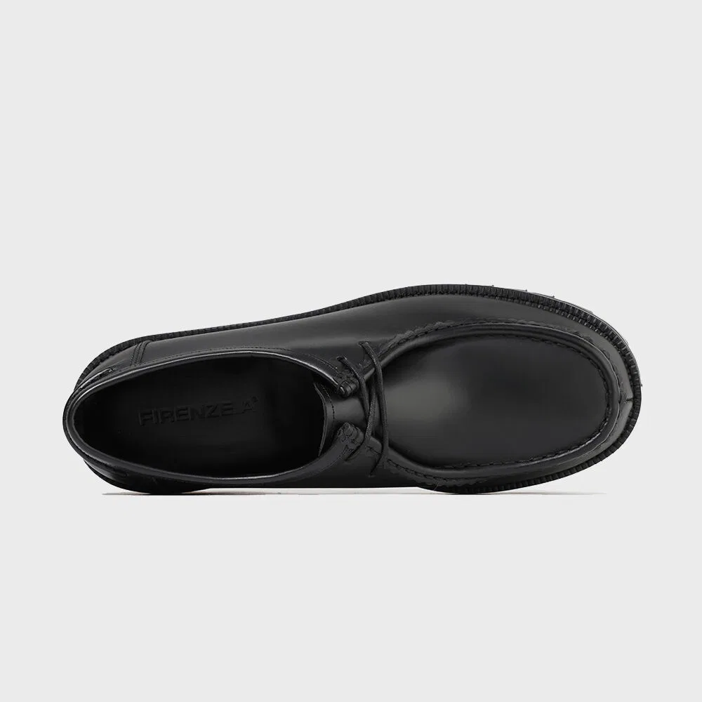 Мужские мокасины Firenze.A Bold Shape из кожи 4.7 см, чёрные — фото 4