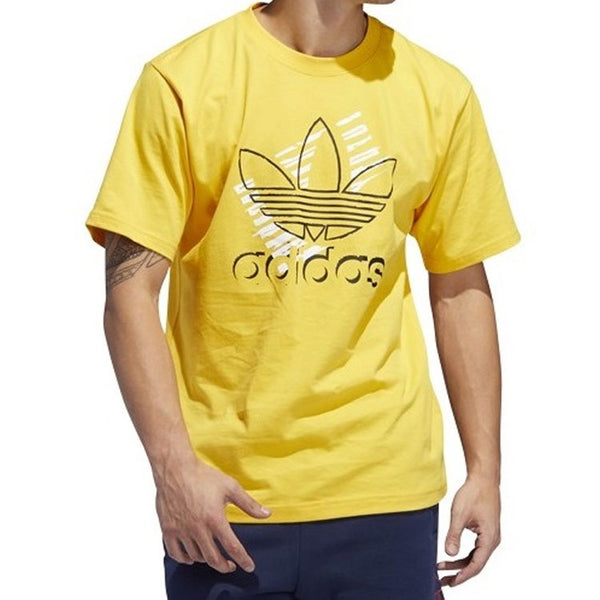 Футболка originals trefoil art tee logo tee Adidas, желтый — фото 3
