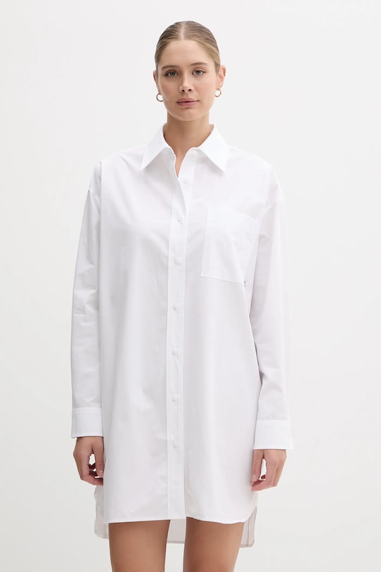 

Хлопковое платье Calvin Klein Jeans, белый