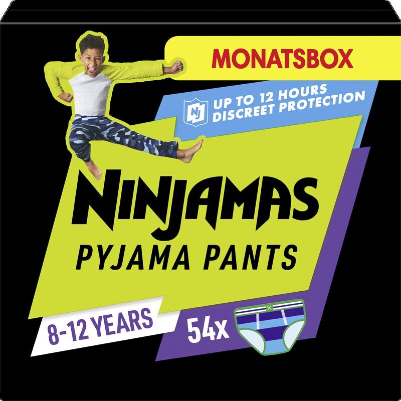 

Пижамные штаны для мальчиков 8-12 лет, коробка на месяц Ninjamas, 54 шт.