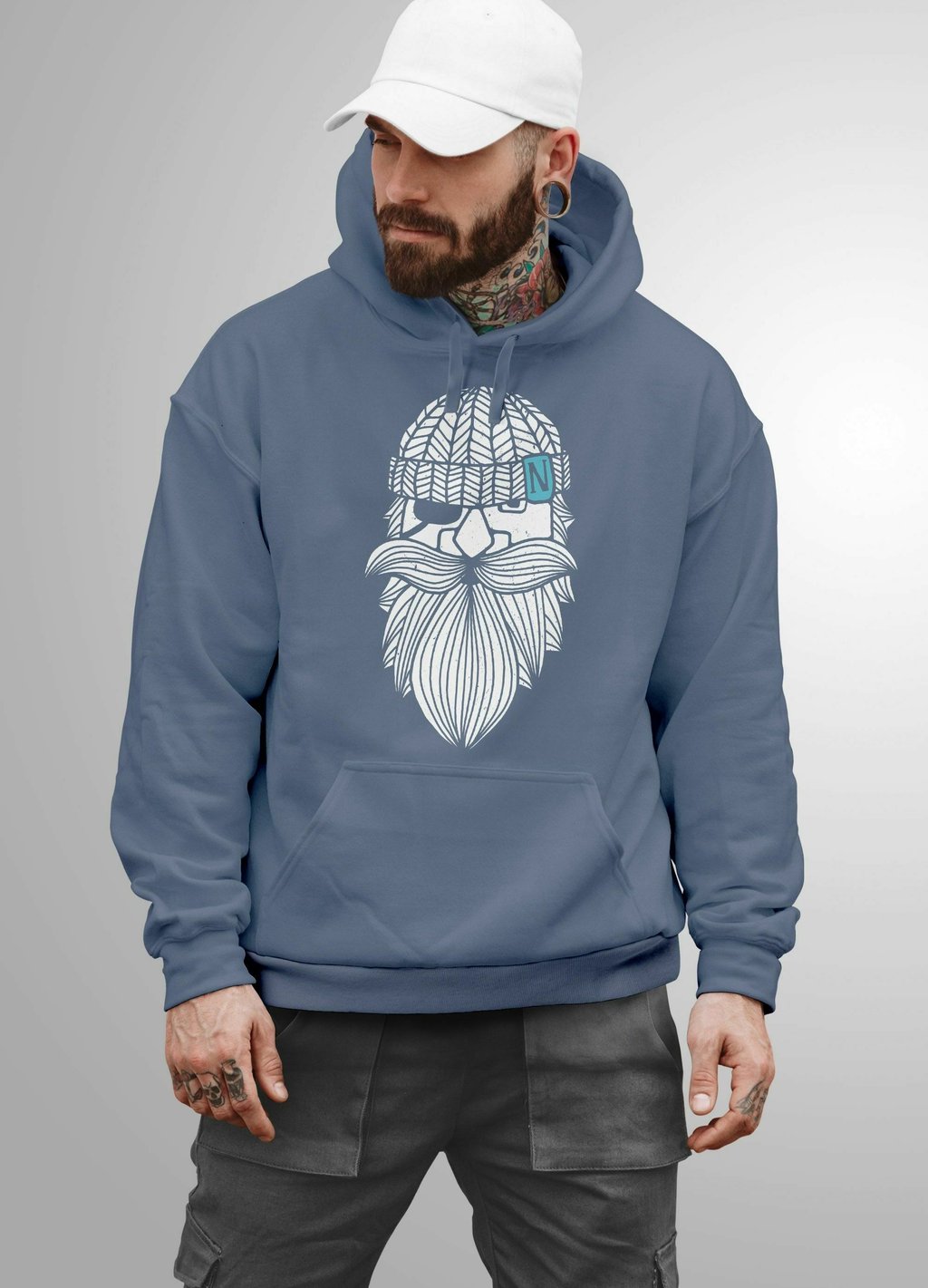 

Толстовка с капюшоном SEEMANN BART SEEFAHRER NORDISCH MARITIM FASHION STREETSTYLE Neverless, светло-голубой