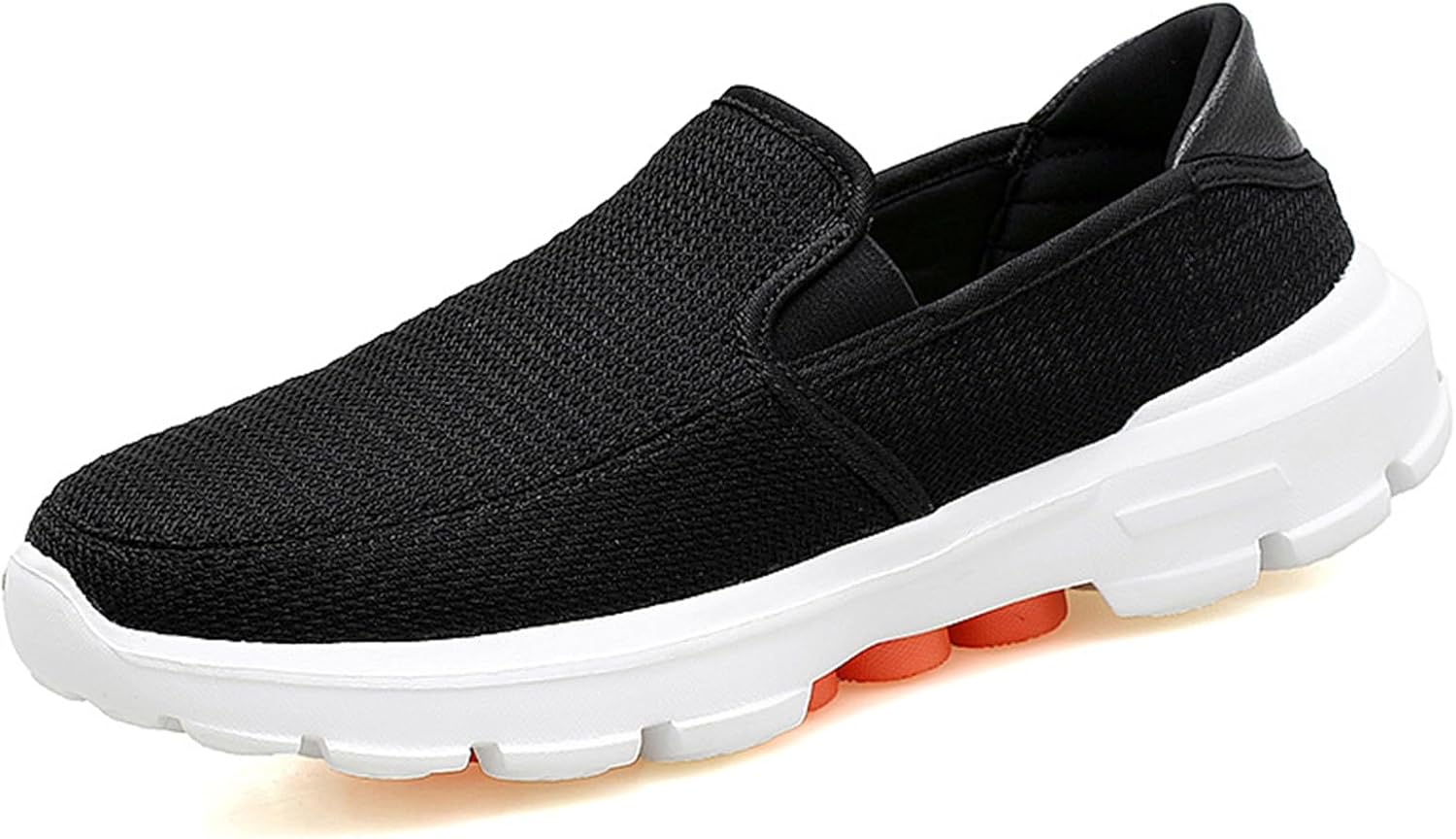 

Мужские вязаные кроссовки Crepuscute с сеткой, легкие летние тренировочные туфли, нескользящие, удобные повседневные обувь для ходьбы и спортивных занятий, черный