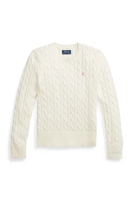 Свитер из мягкой тонкой бавовны Polo Ralph Lauren, белый
