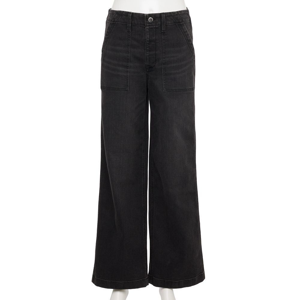 

Женские широкие джинсы Sonoma Goods For Life Adaptive Utility, цвет Black Wash