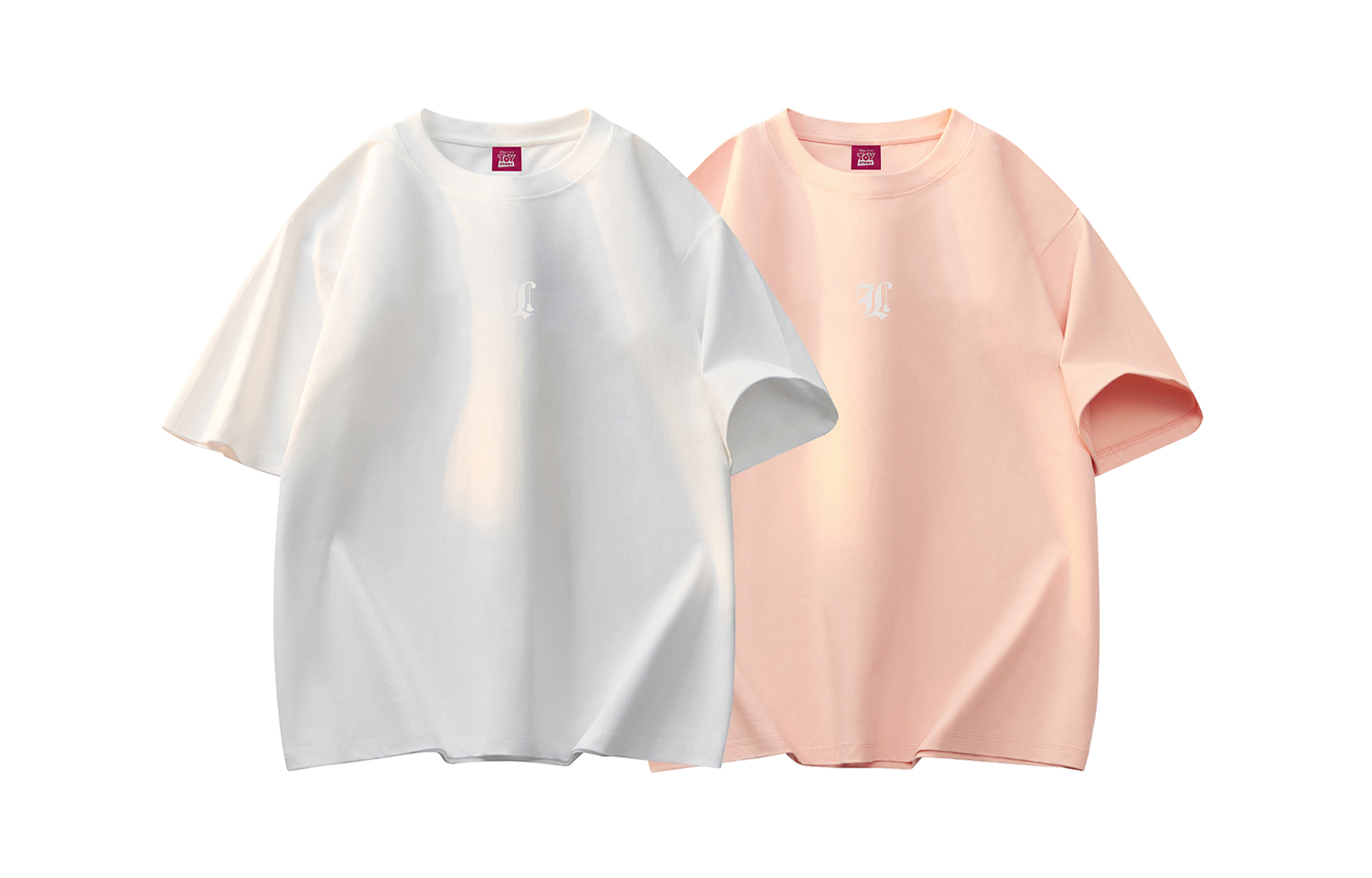 

Футболки Lotso унисекс с круглым вырезом, узкий прямой крой Disney, [2 pack]белый+розовый