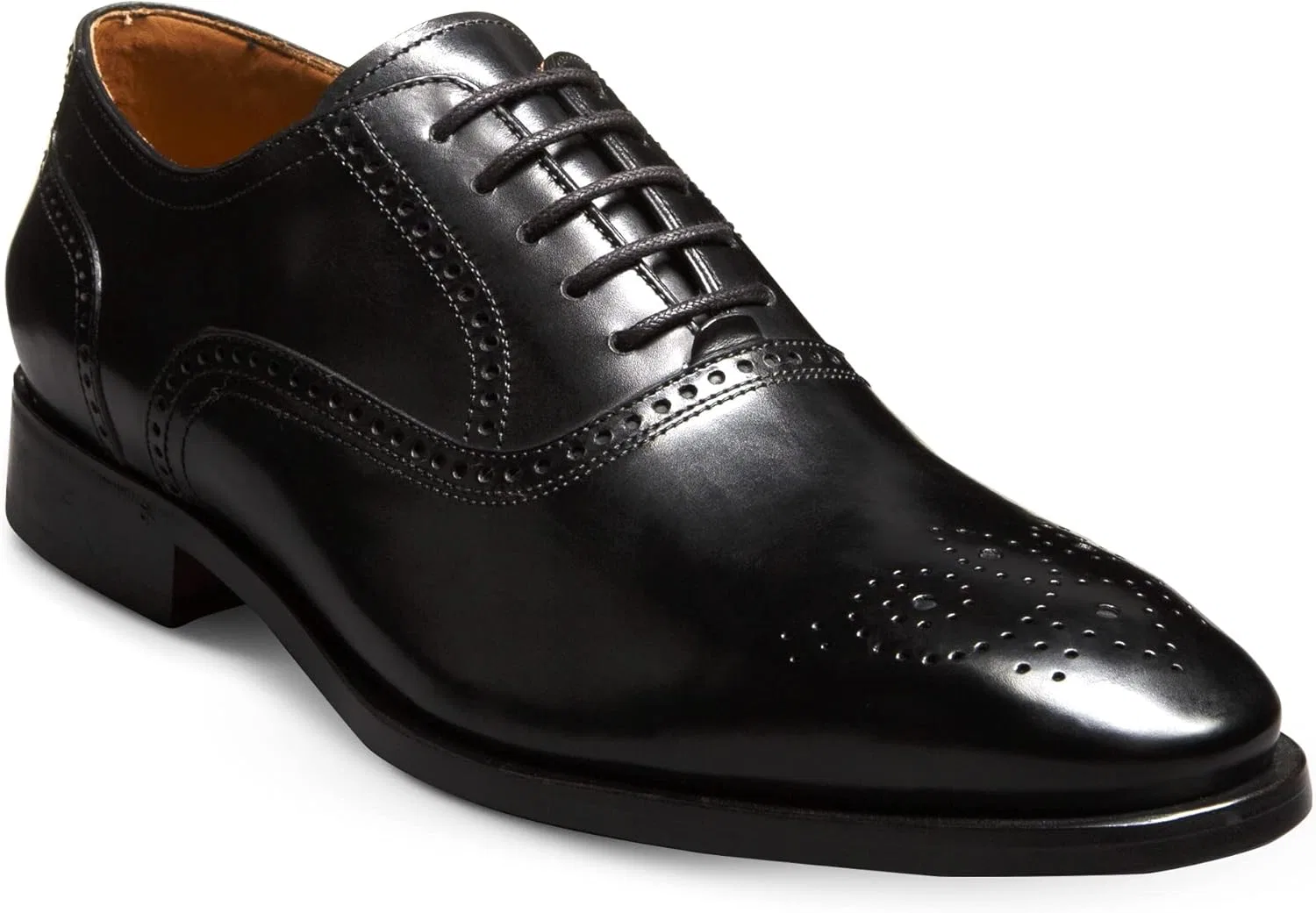 Оксфорды броги Allen Edmonds, Black Leather
