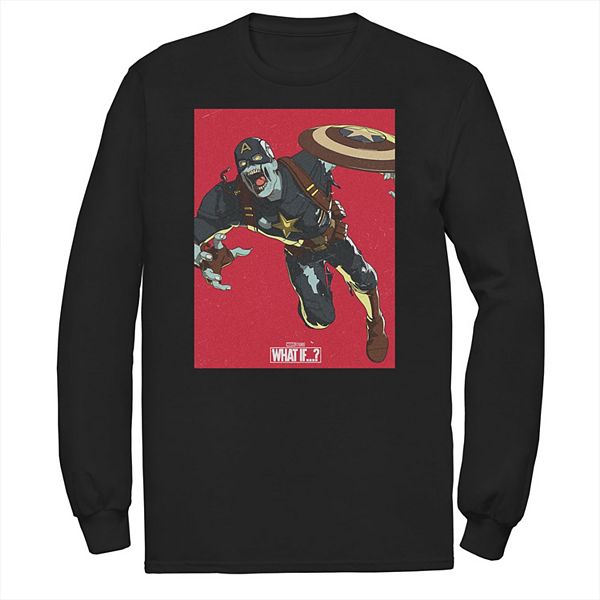 

Футболка Marvel What If с принтом зомби Капитана Америки Big & Tall Licensed Character