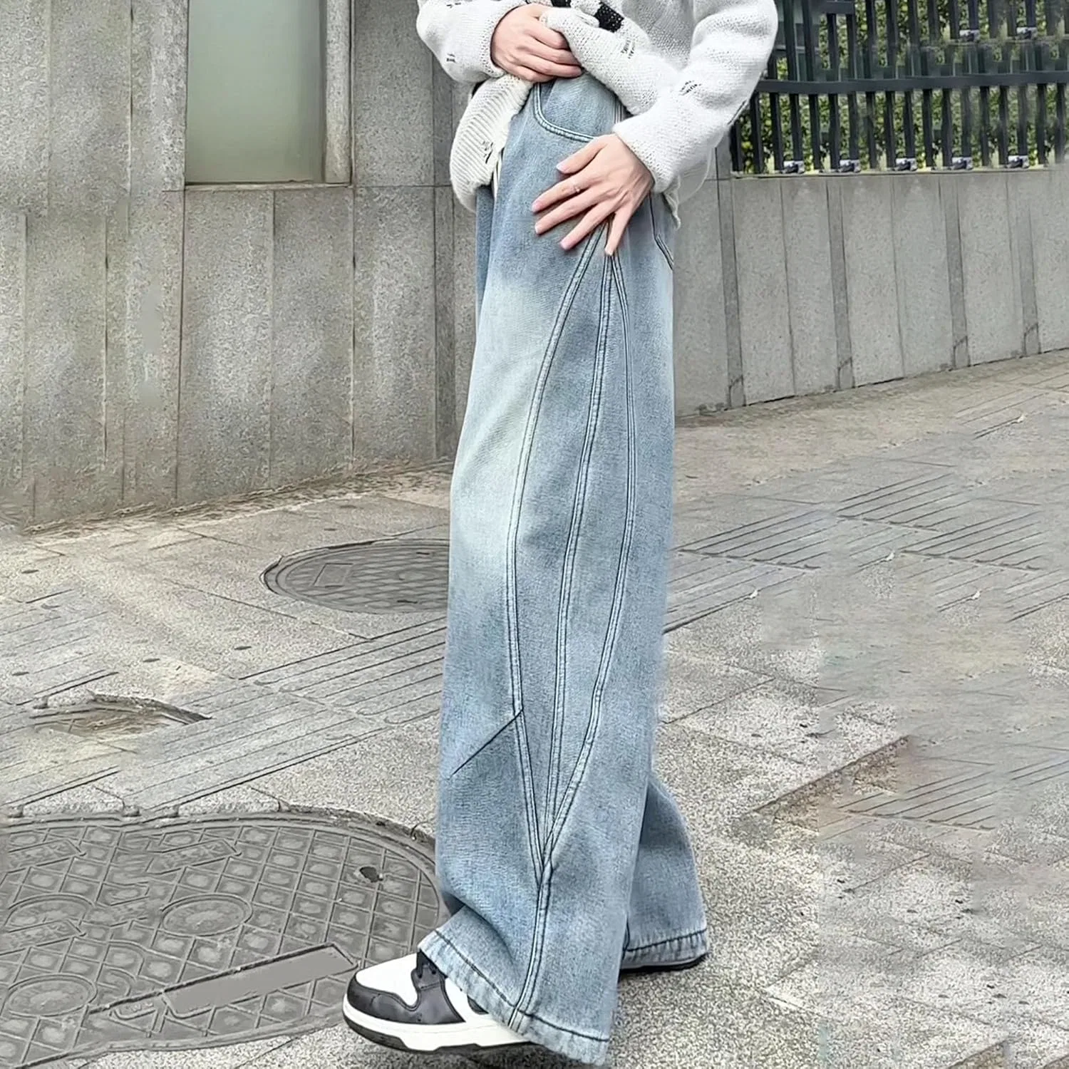 Джинсы свободные, Oversize, Blue 2 — фото 2