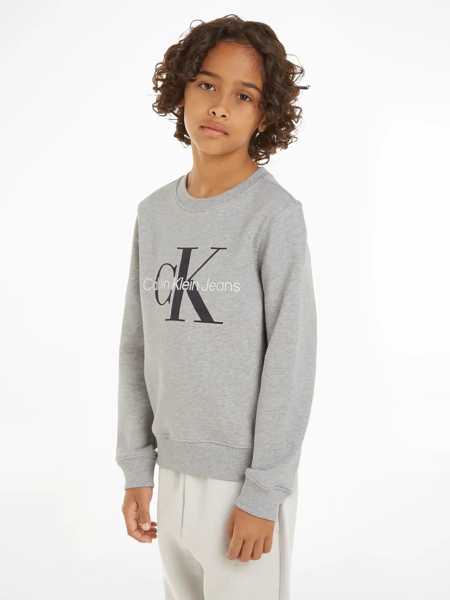 

Толстовка Calvin Klein Jeans "CK MONOGRAM TERRY CN", для детей до 16 лет, серый