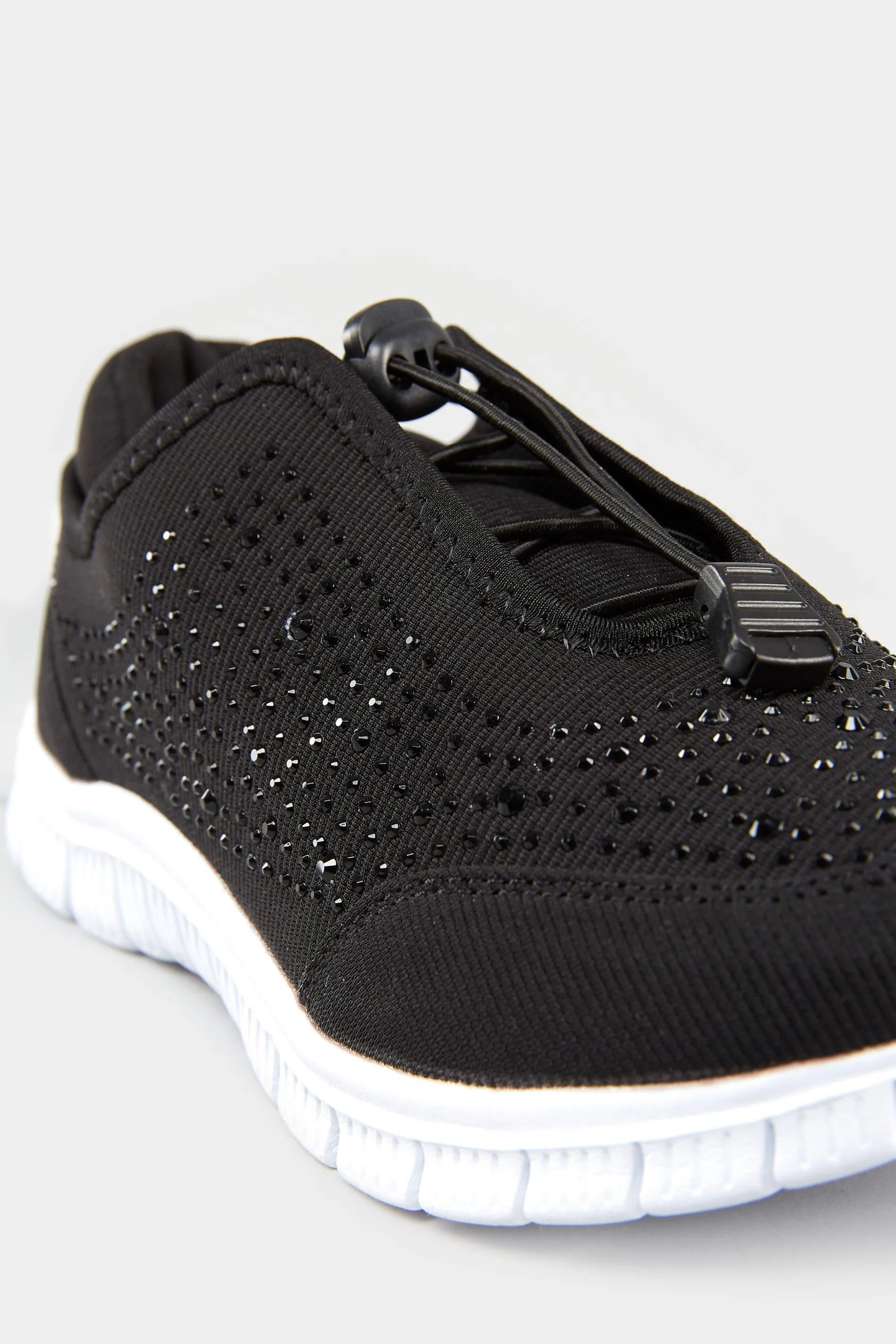 Кроссовки Wide and Extra Wide Fit Embellished Drawcord Trainers Yours, белый — фото 3
