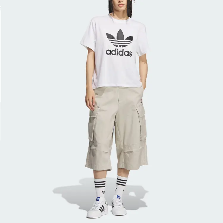 Ретро ss25 карго брюки карго шорты unisex Adidas Originals, коричневый — фото 3