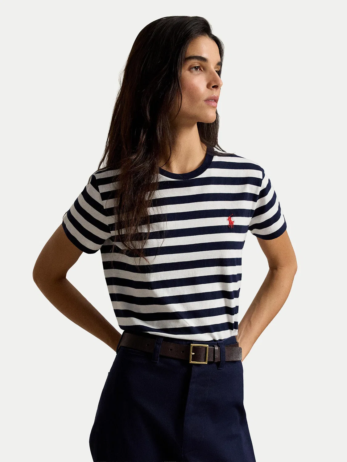 Женская футболка стандартного кроя Polo Ralph Lauren, темно-синий
