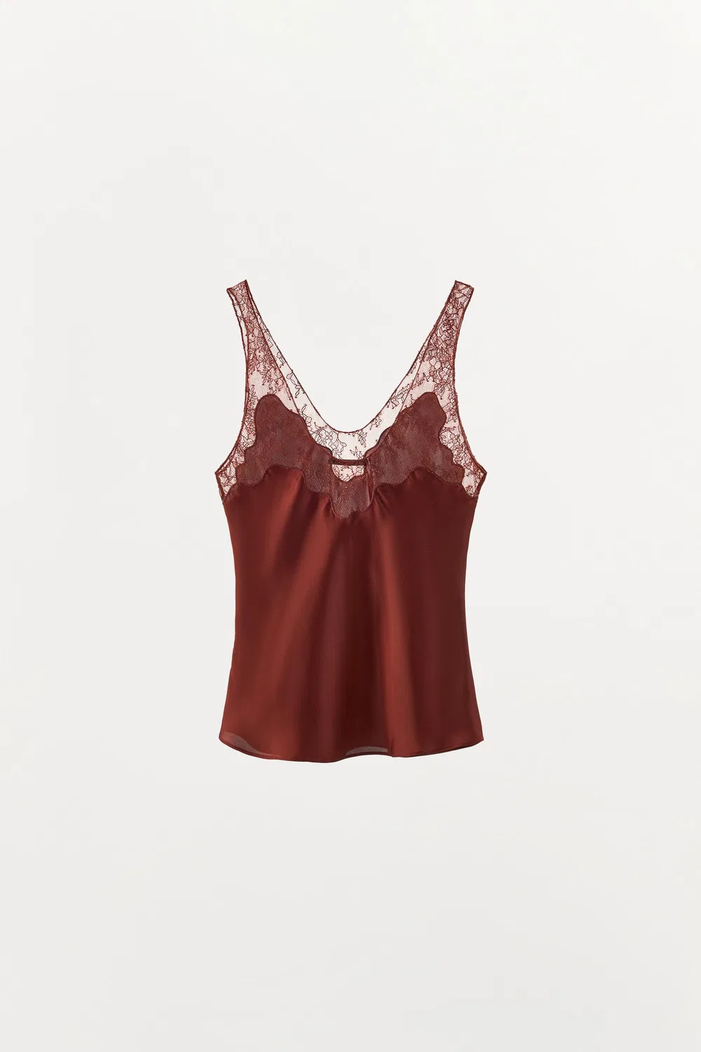 Топ в стиле кружева из коллекции ZW ZARA, Russet — фото 3