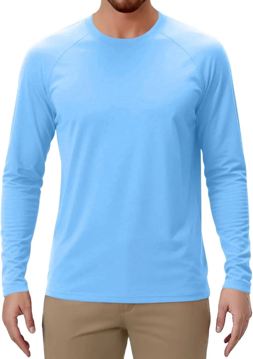 Мужская футболка с длинным рукавом crew neck OMING, Blue