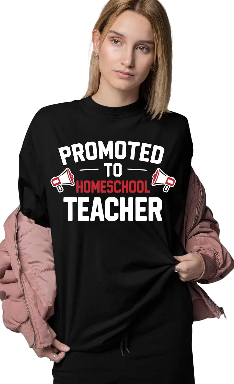 Женская футболка с принтом Homeschool Teacher, Dark Heather Grey — фото 2