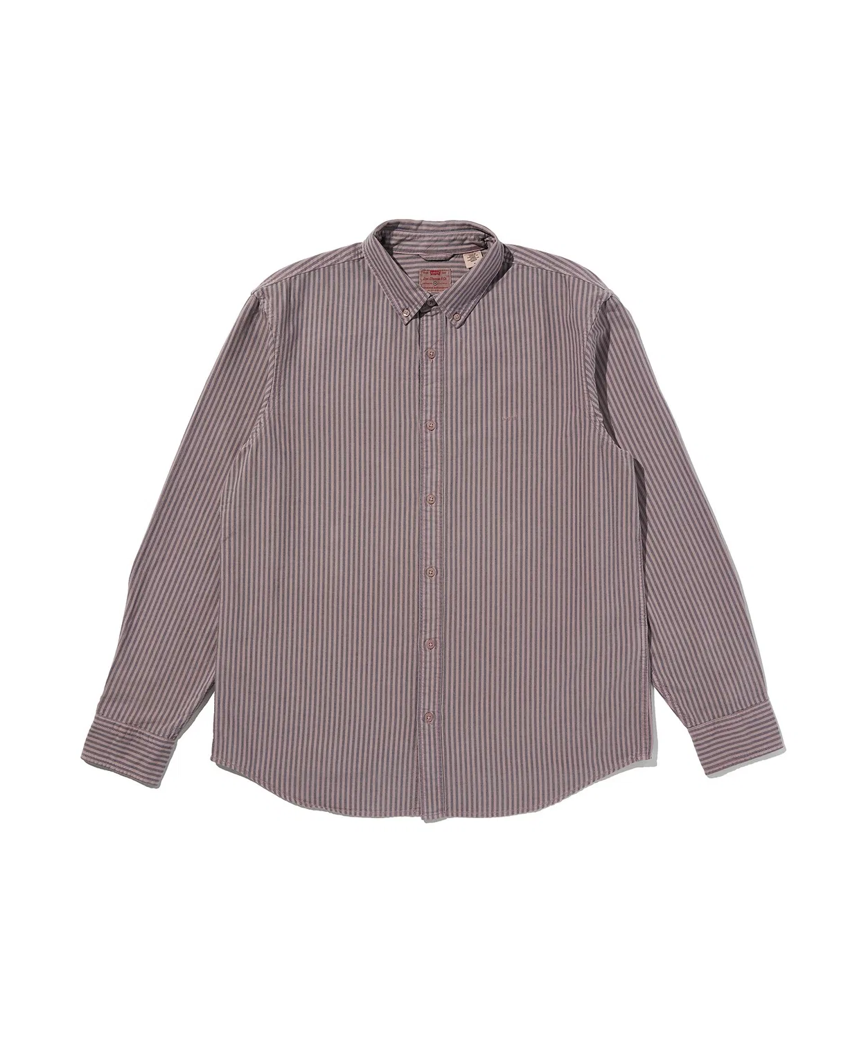 Мужская рубашка с длинным рукавоми принтом в полоску, модель Authentic Button Down Levi's, Purple — фото 4