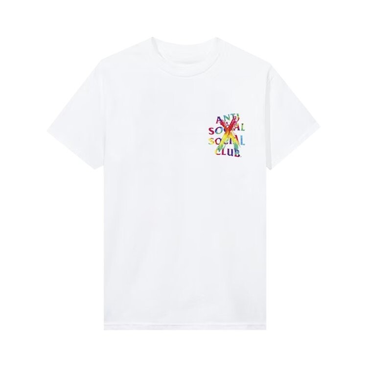 

Футболка Anti Social Social Club Cancelled Rainbow Tee 'White', белый