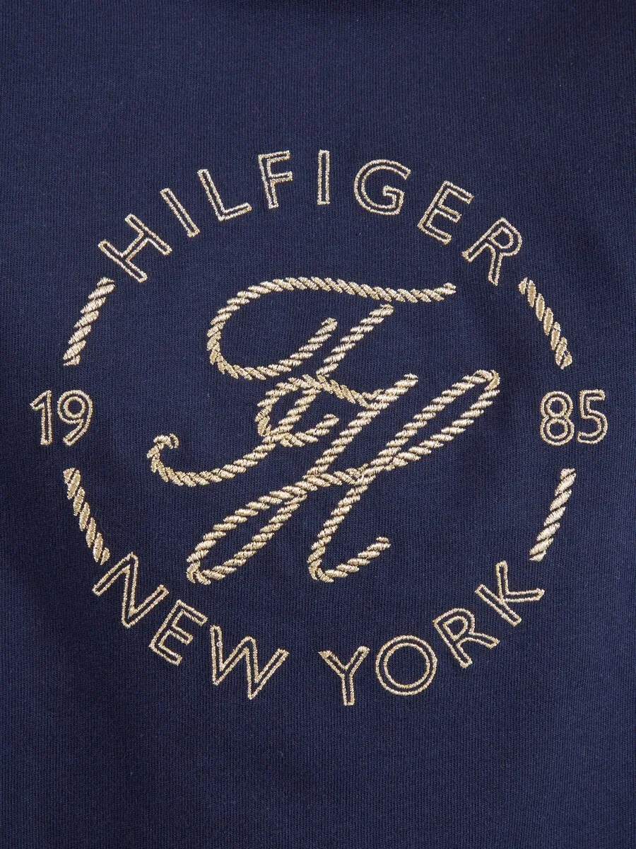 Футболка TOMMY HILFIGER 'ROUNDAL' темно-синего цвета — фото 2
