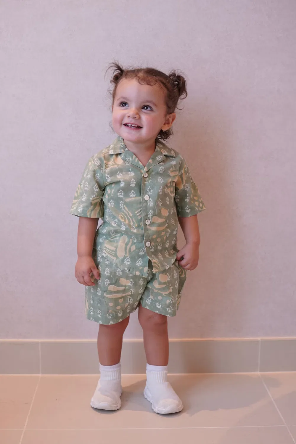 Комплект домашней одежды из органического хлопка Mini Cozy Mamma Mimos, оливковый — фото 2