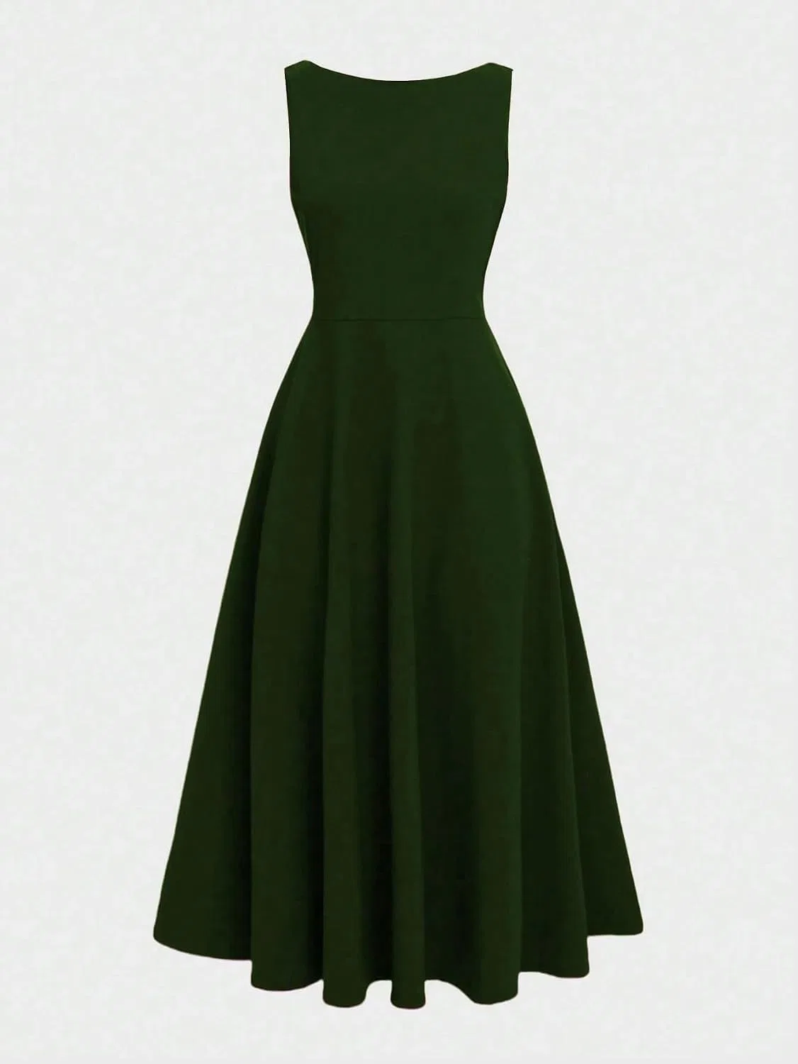 Женское летнее мини-платье с открытой спиной Elegant, Dark Green — фото 3