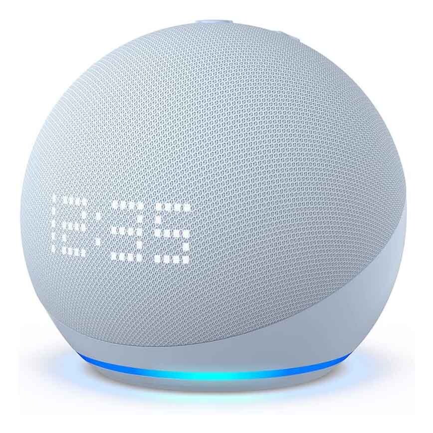 

Умная колонка Amazon Echo Dot 5th Gen with Clock, голубой