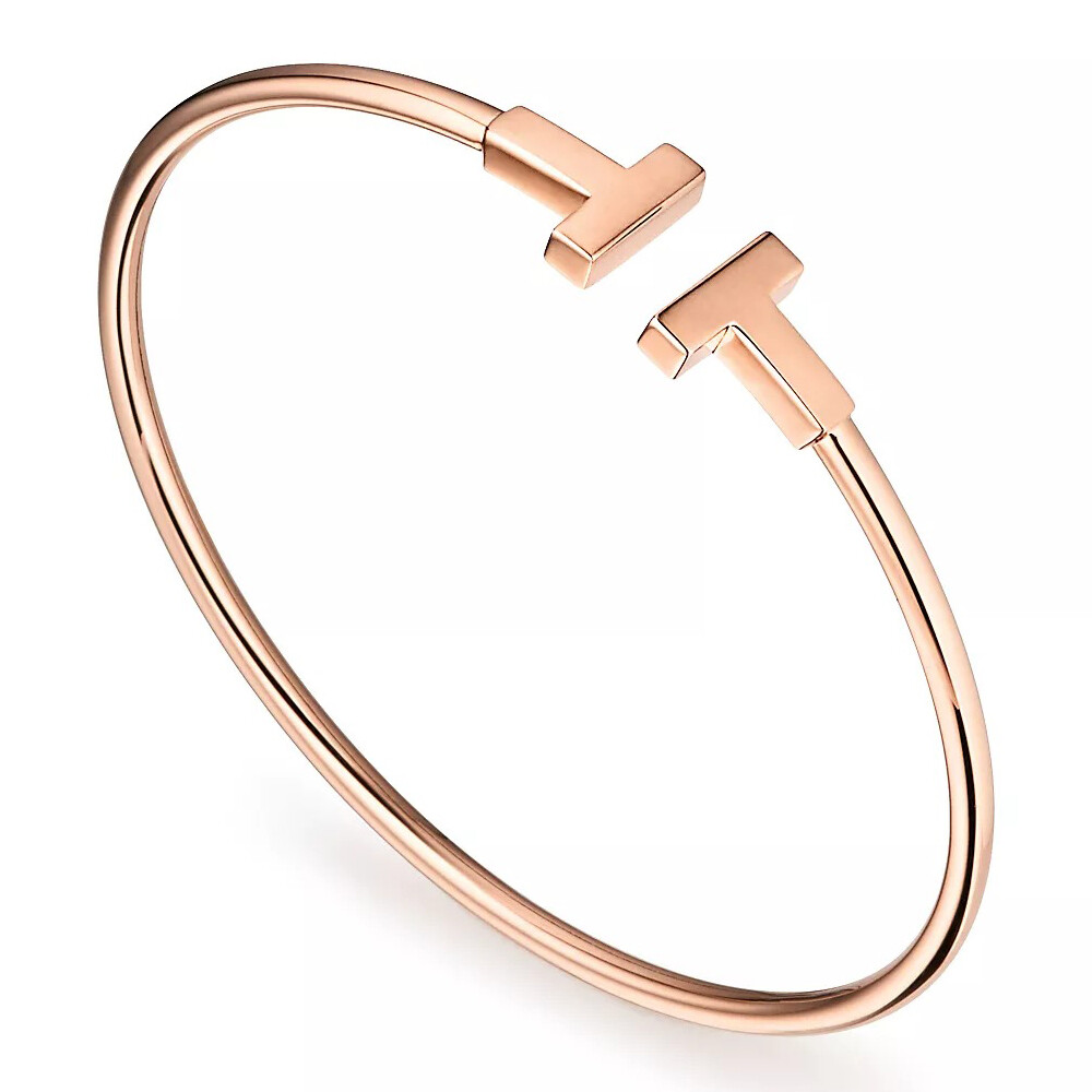 Браслет Tiffany & Co Tiffany T Wire, розовое золото — фото 2