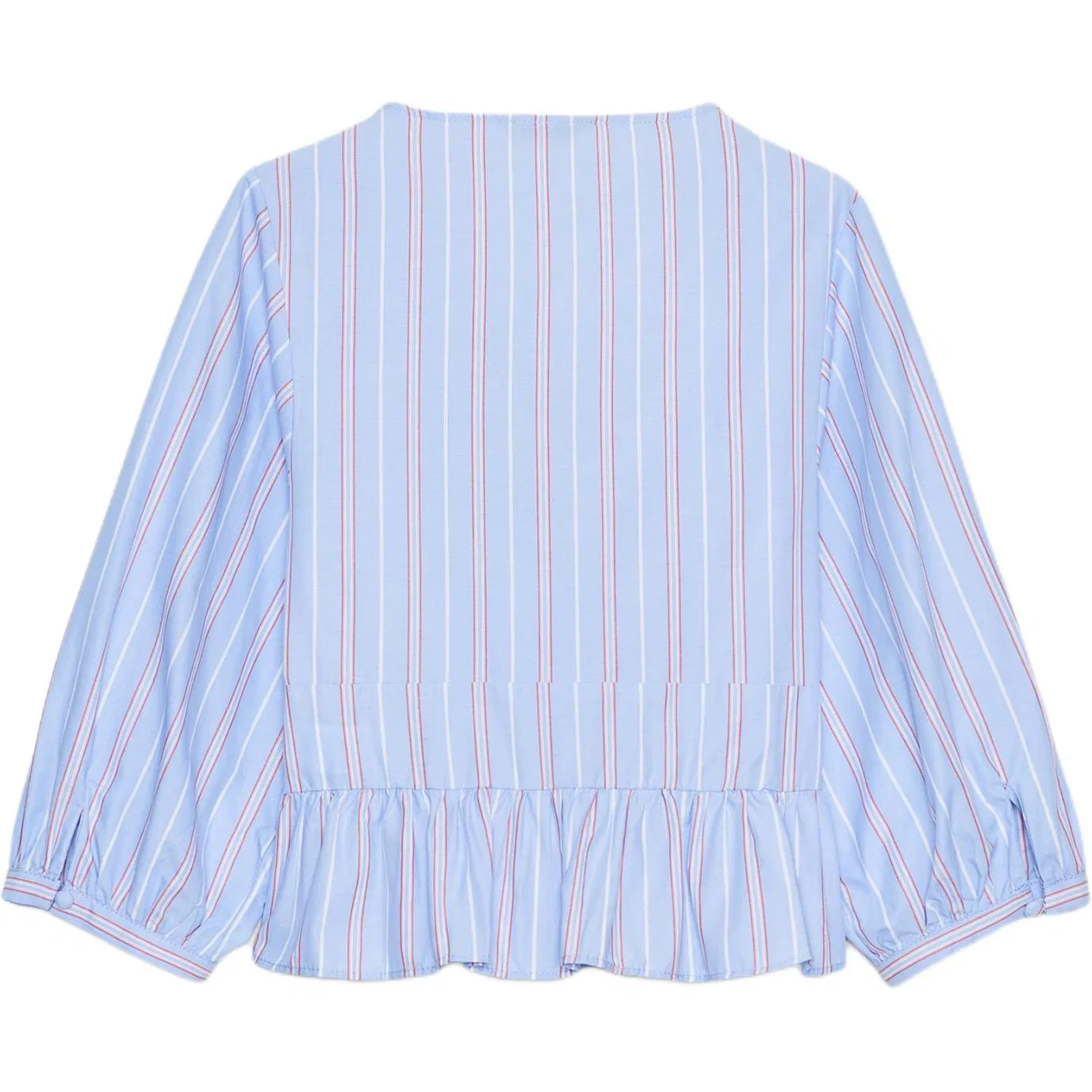 Женская рубашка с V-образным вырезом Blue/White ZARA — фото 3