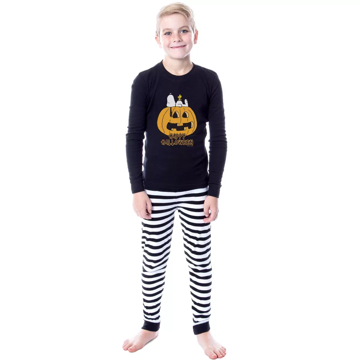 Детский пижамный комплект для мальчиков с принтом Snoopy Happy Halloween INTIMO, Black