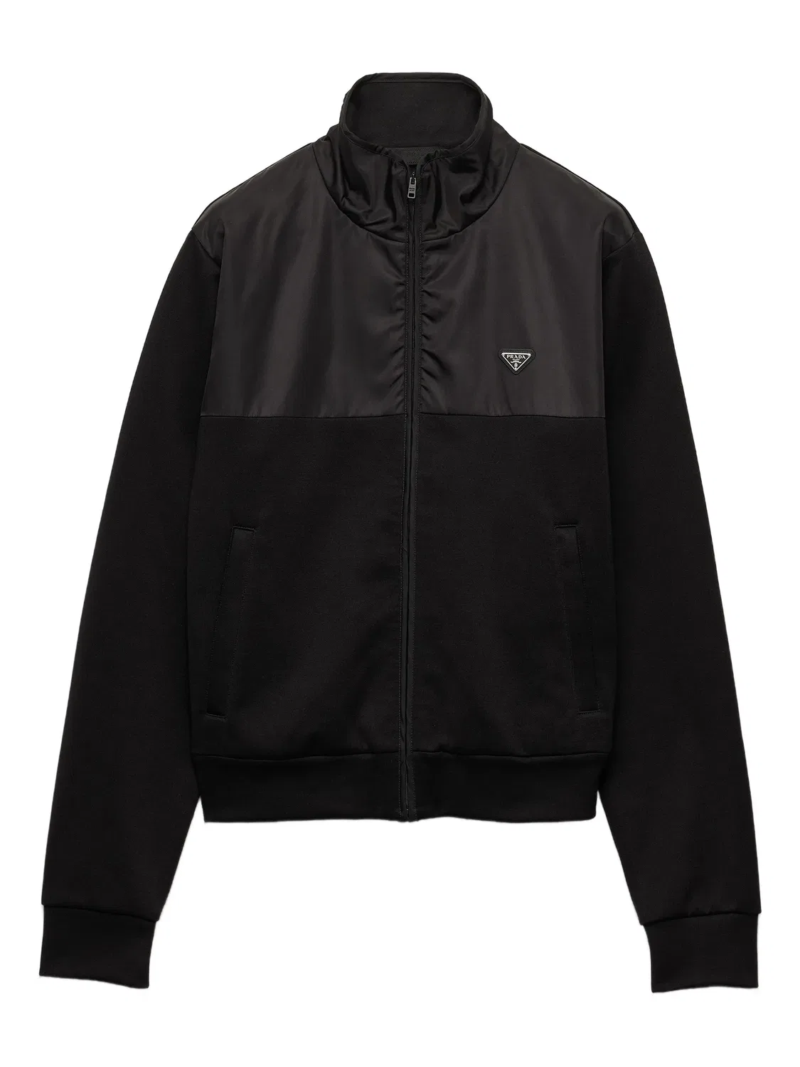 Панельная куртка из Re-Nylon Prada, черный