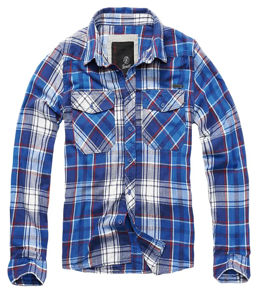 Мужская рубашка в клетку Check Shirt Long Sleeve Brandit, Blue
