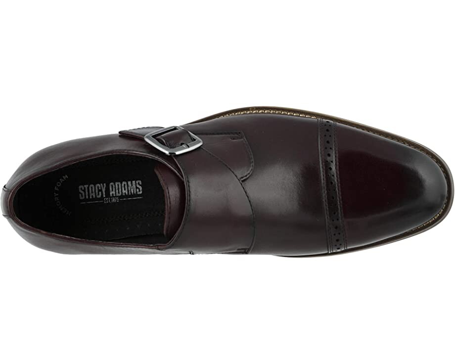 Оксфорды Desmond Cap-Toe Monk-Strap Loafer Stacy Adams, бургундия — фото 3