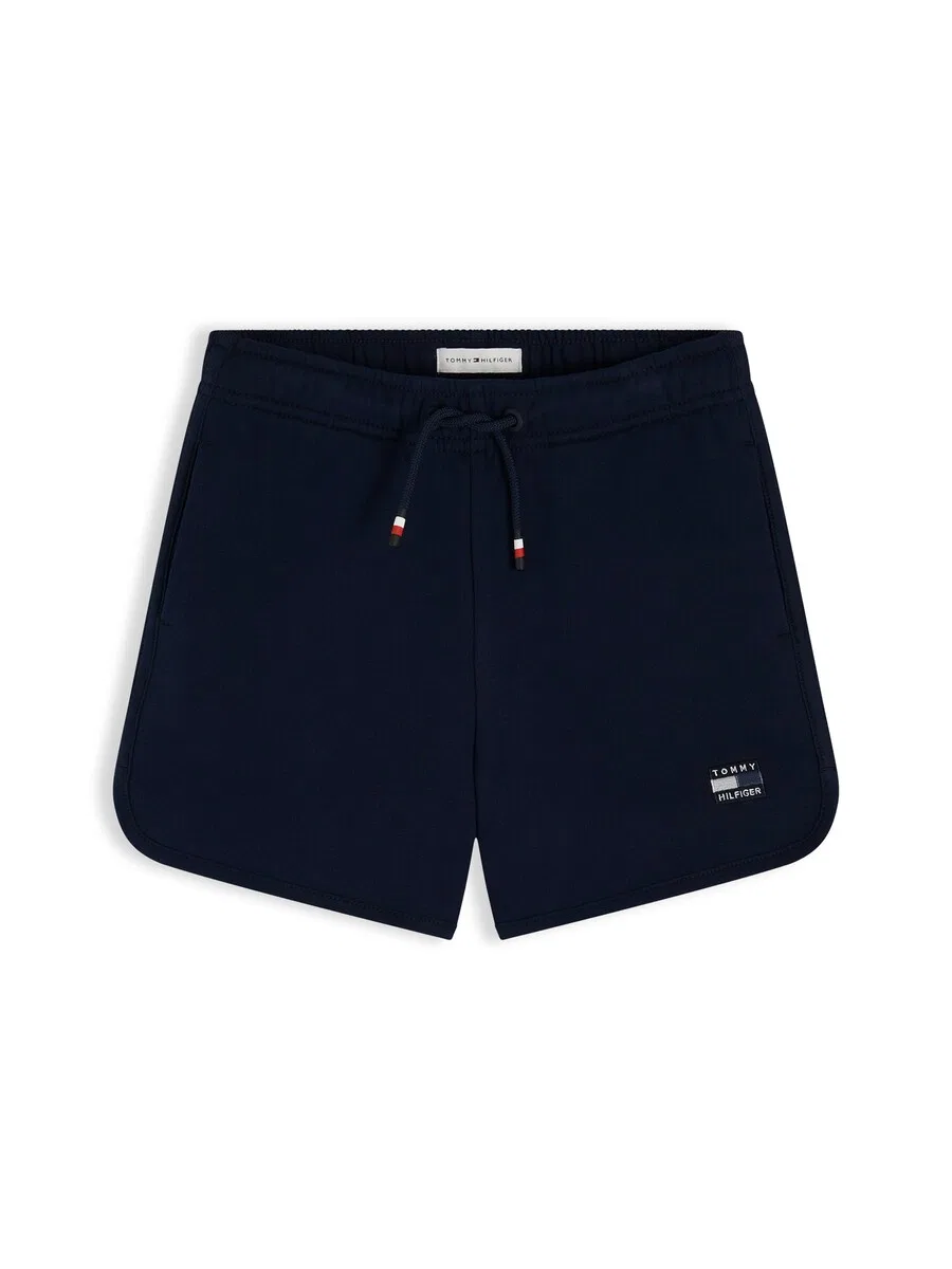 Брюки TOMMY HILFIGER Regular Pants 'Tonal Flag Logo Sweat' темно-синего цвета
