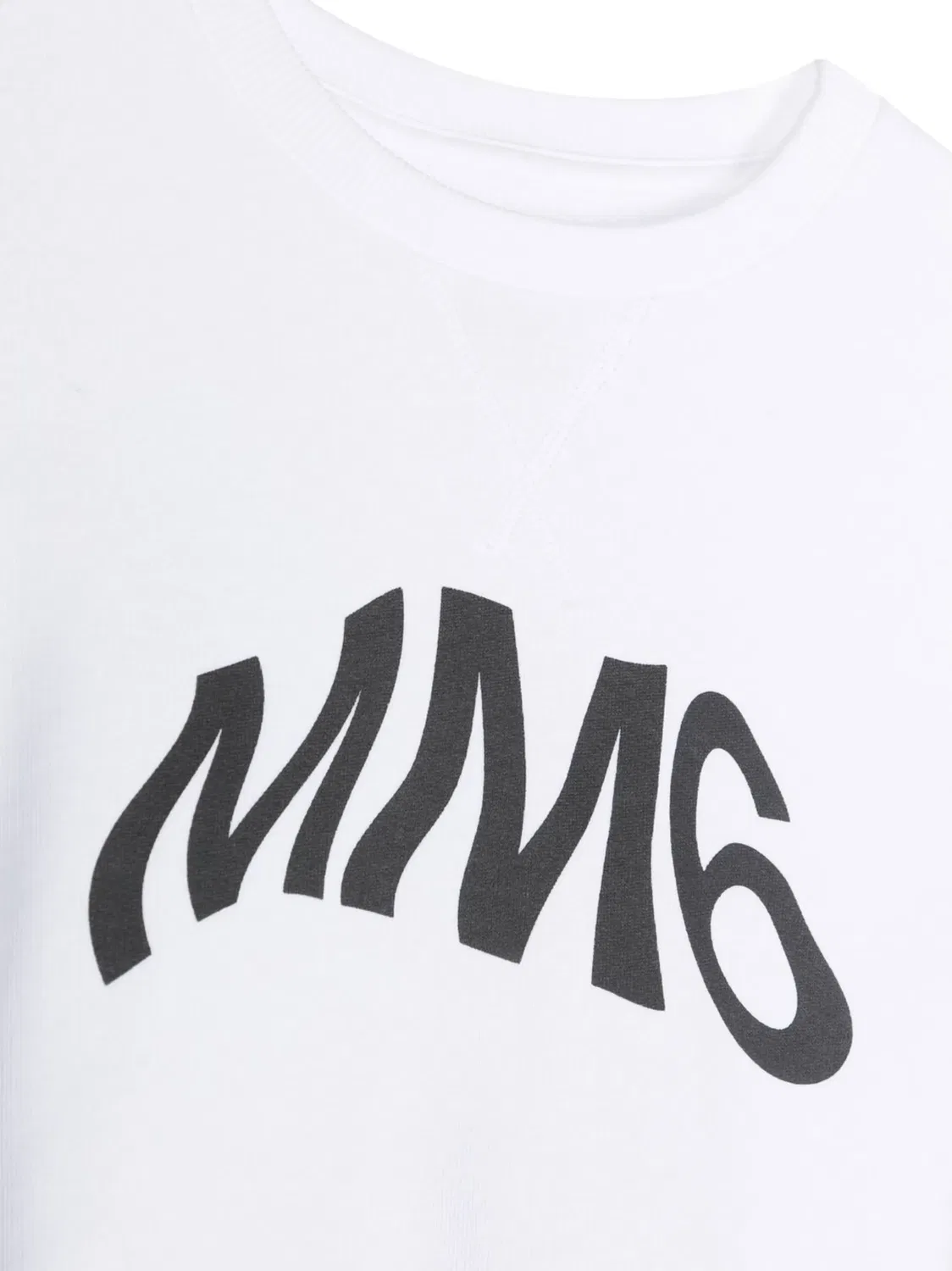 Футболка с принтом и поясом MM6 Maison Margiela, белый — фото 2