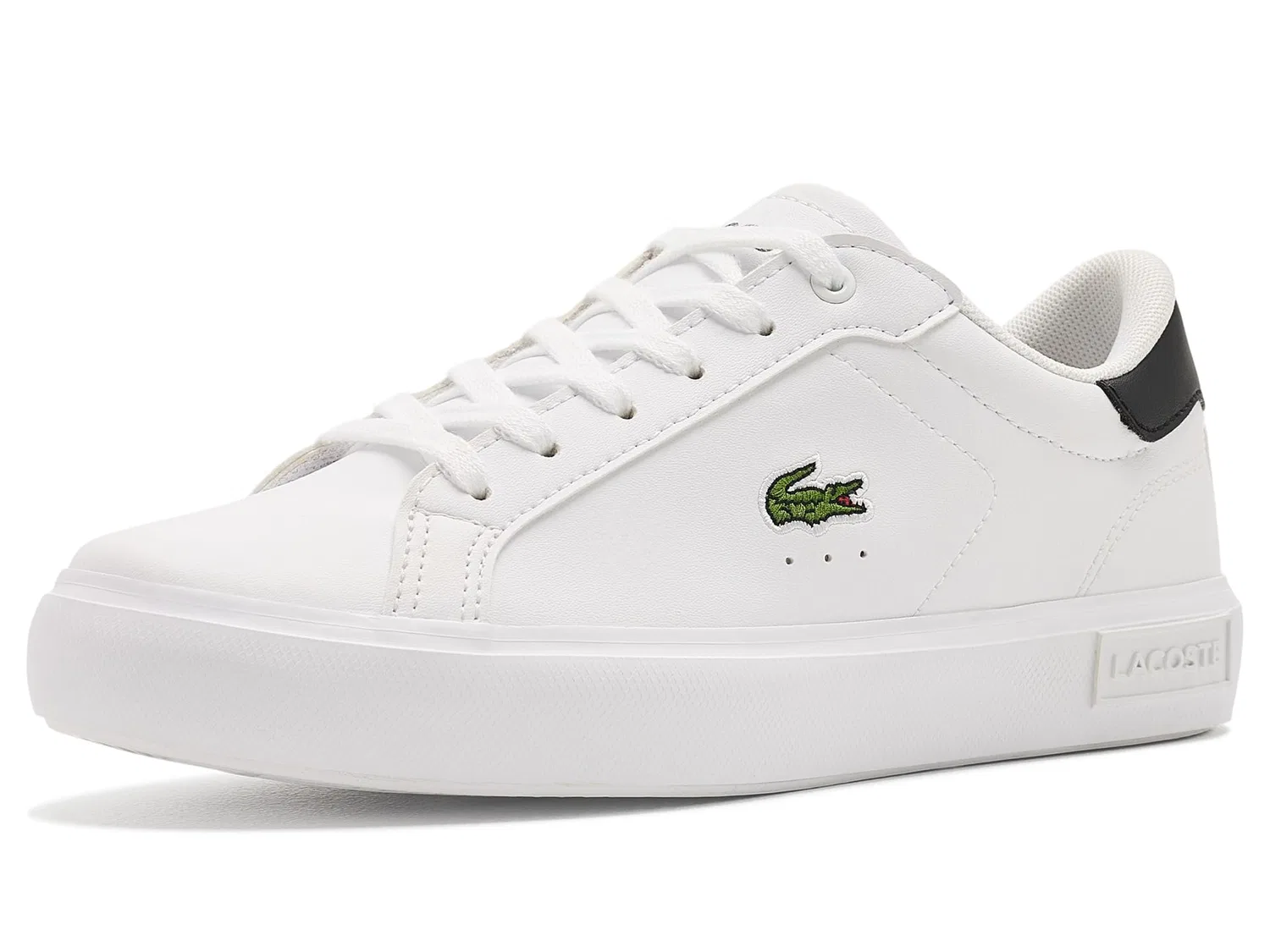 Кроссовки Powercourt (для маленьких и больших детей) Lacoste Kids, White/Black — фото 2