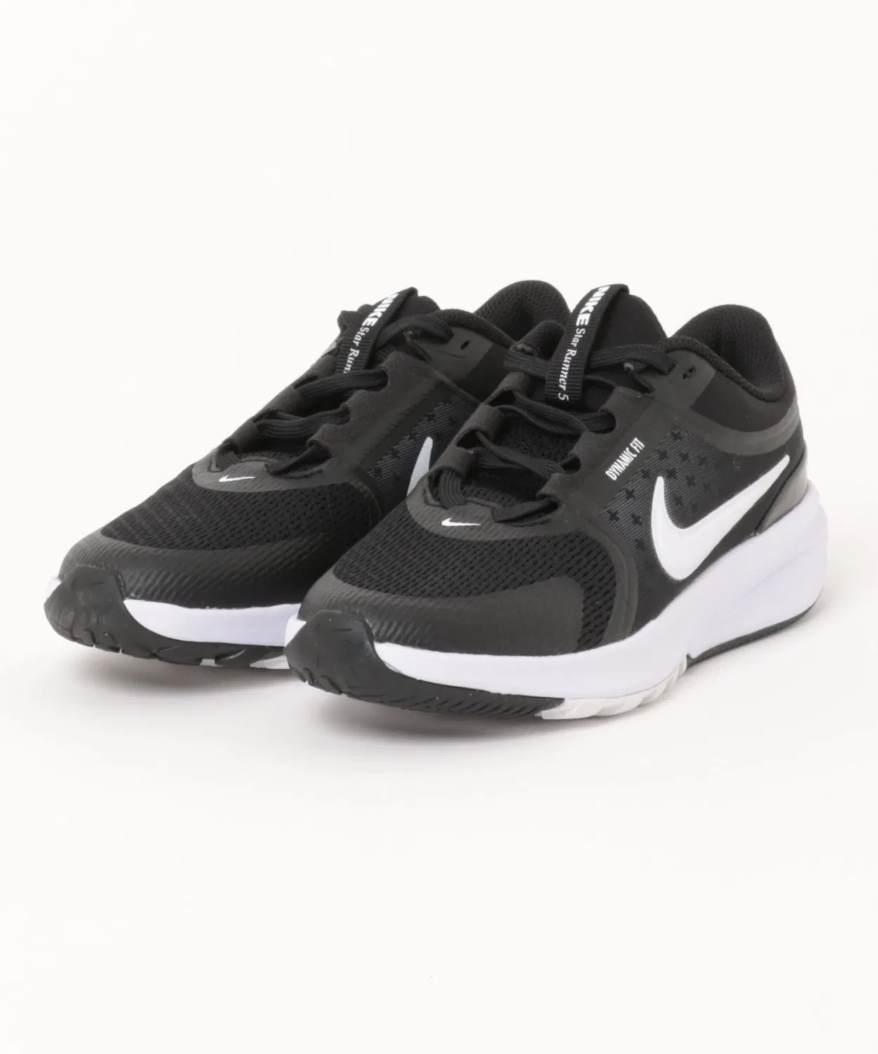 Детские кроссовки с шнуровкой STAR RUNNER 5 NIKE, Black/White