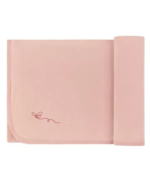 Детский комплект из велюра с полосками Take Me Home Set Ely'S & Co., Light Pink — фото 4