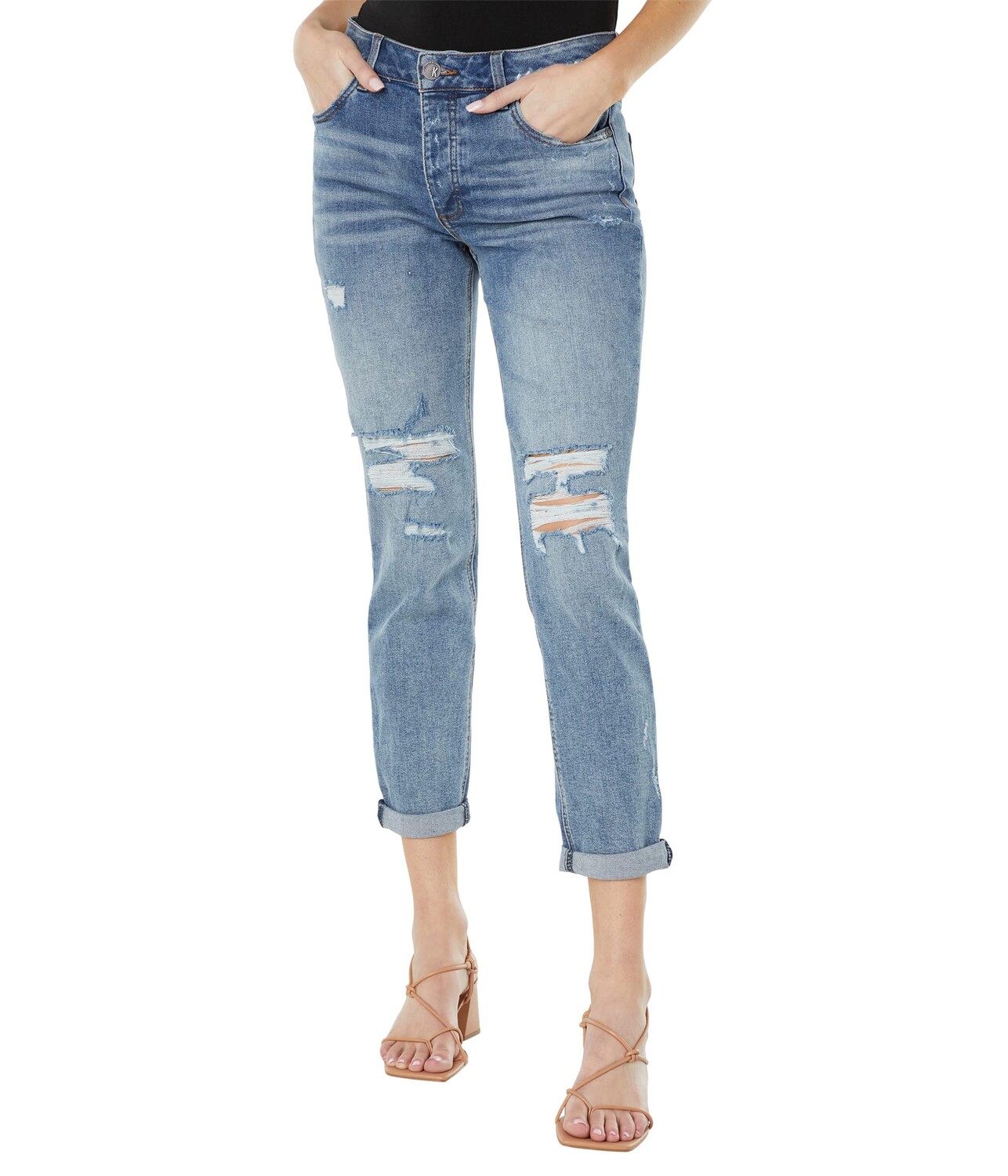

Джинсы KUT from the Kloth, Juliet Slouchy Boyfriend-Five-Pocket in Vigor