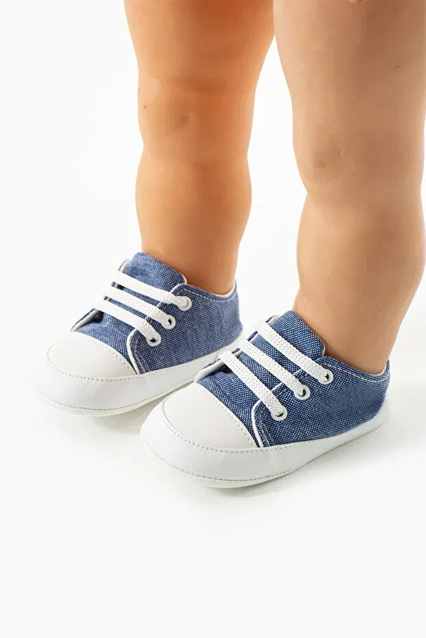 Детские ботинки для новорожденных с принтом Yummy Kids, Blue — фото 3