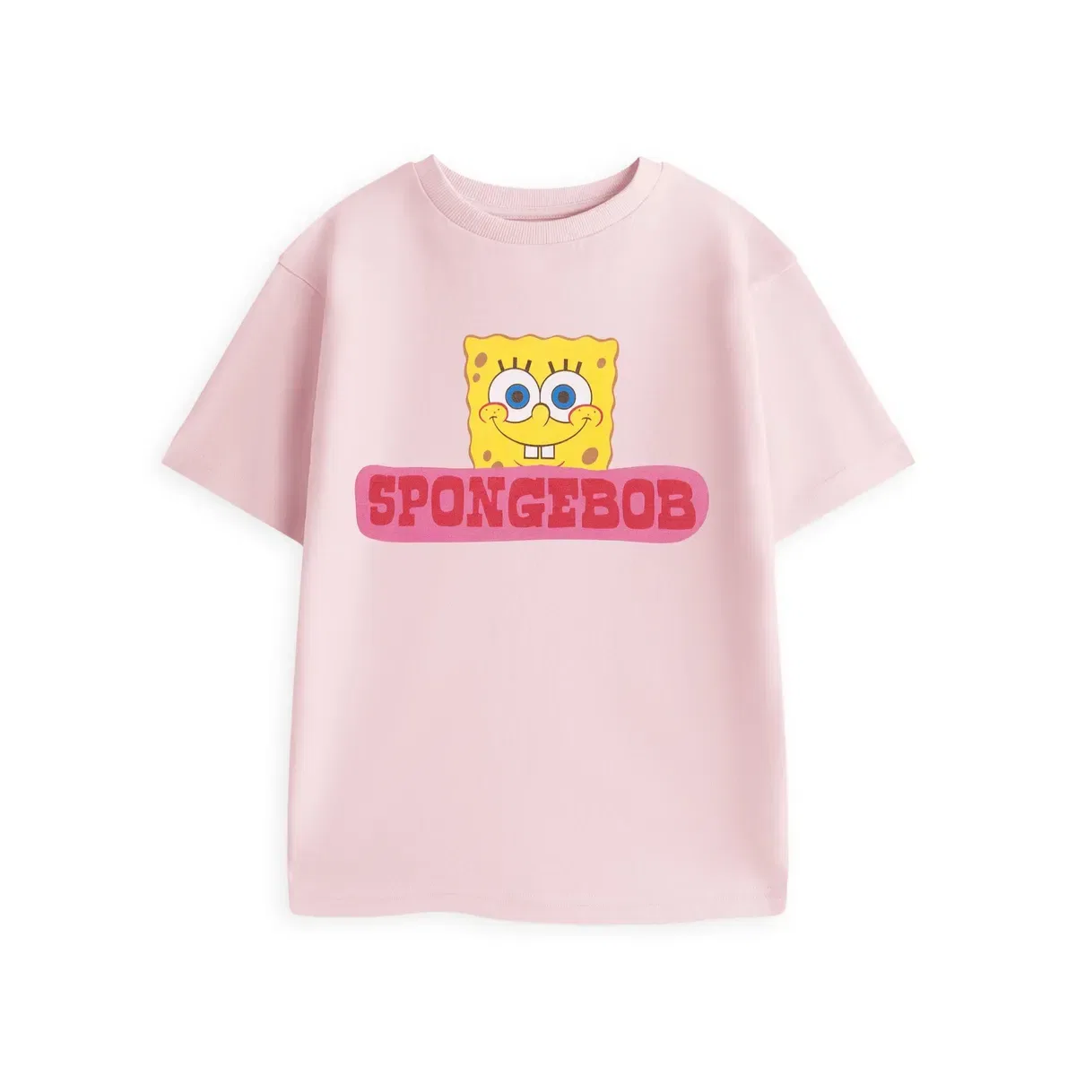 Детская футболка с принтом Spongebob Squarepants, Pink