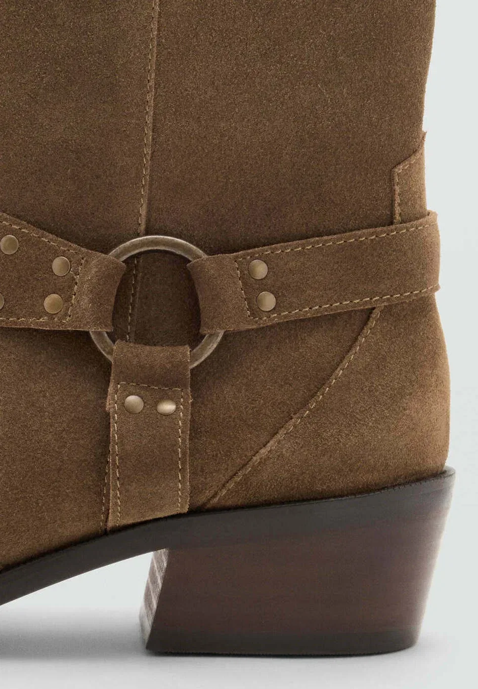 Подростковые ковбойские/байкерские ботильоны Mango Kids, Brown — фото 3