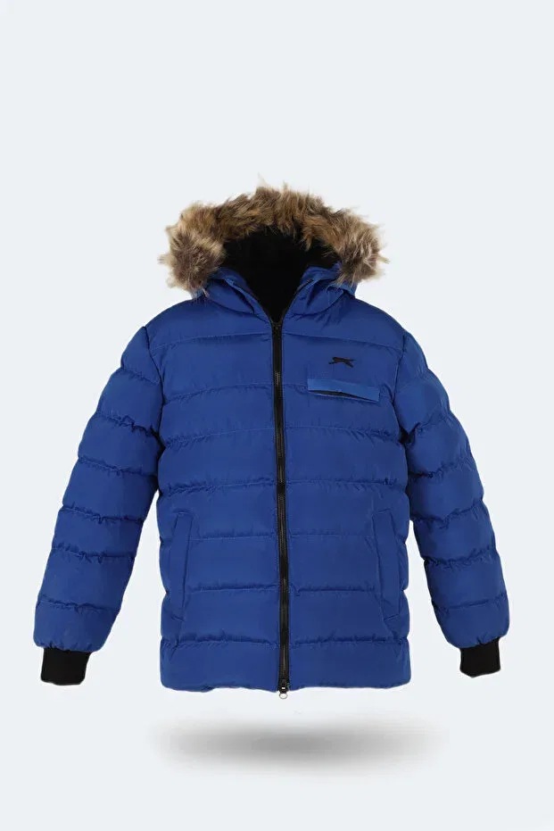 Детский пуховик для девочек с капюшоном Calisto Slazenger, Saks Blue