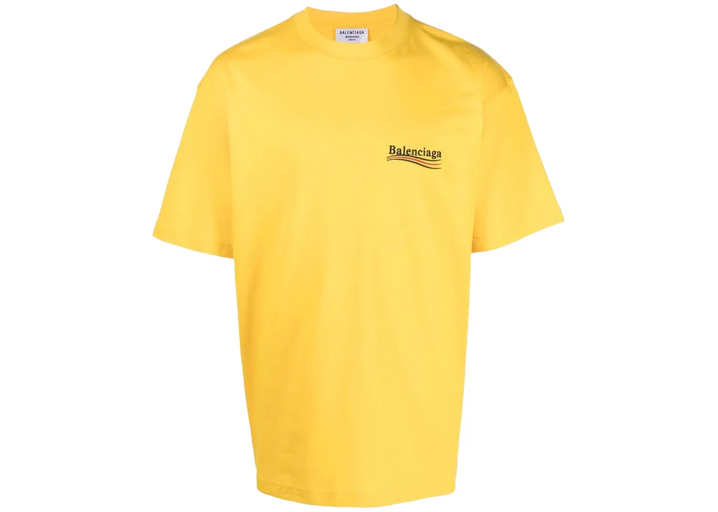 Женская футболка с принтом Political Campaign Balenciaga, Yellow/Red/Black