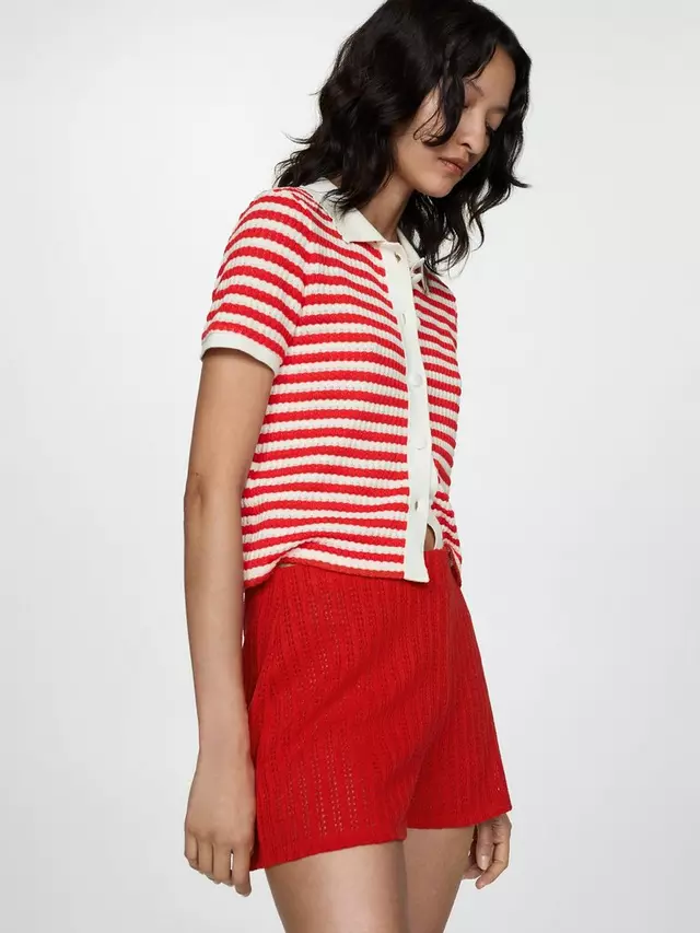 

Шорты Mango Coco Knit, цвет bright red