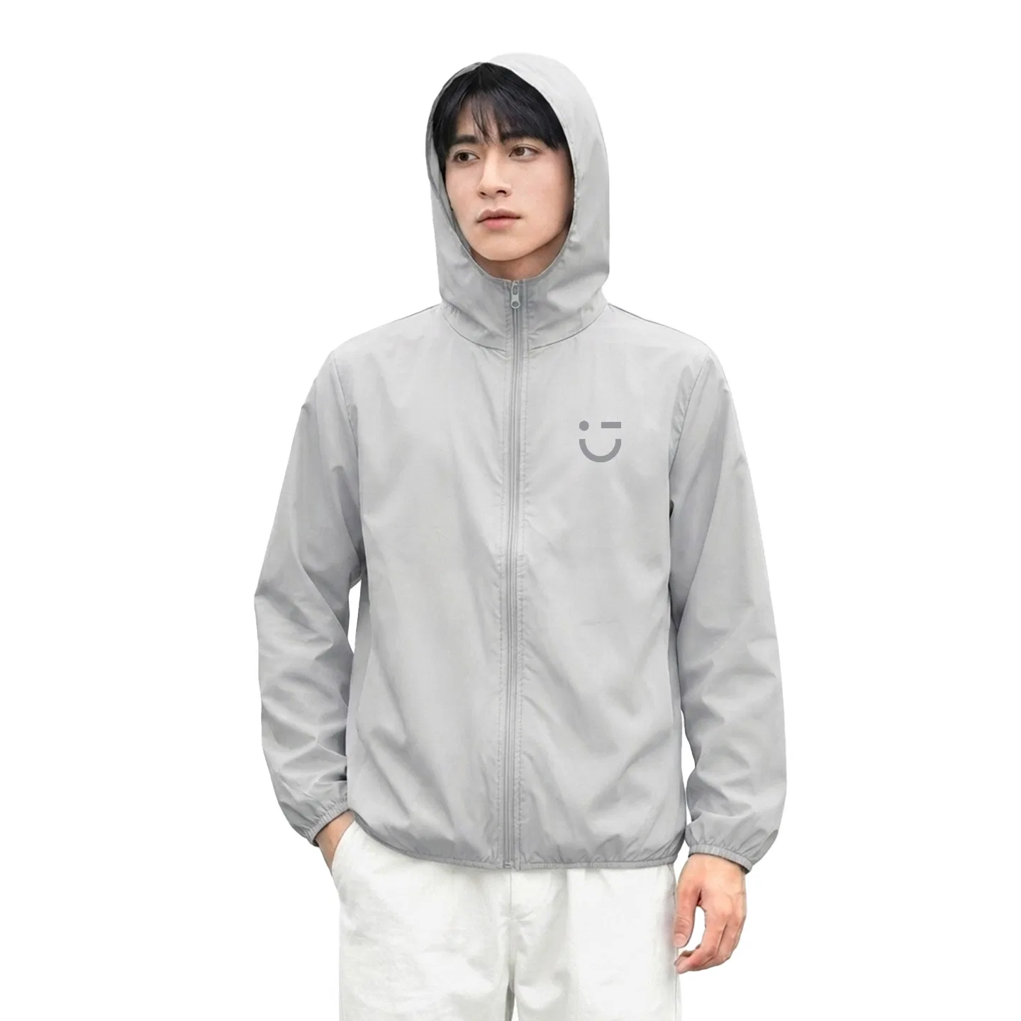 Детская ветровка ультралегкая UPF50+ с принтом Smiley Face MINISO, Dark Gray — фото 3