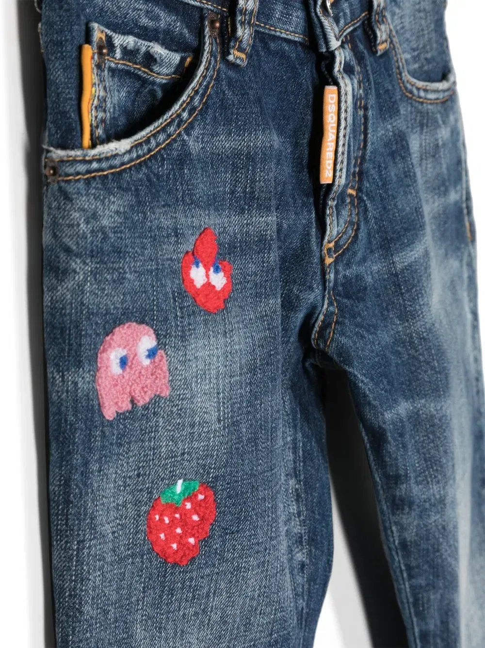 Прямые джинсы Clement средней посадки Dsquared2 Kids, синий — фото 3