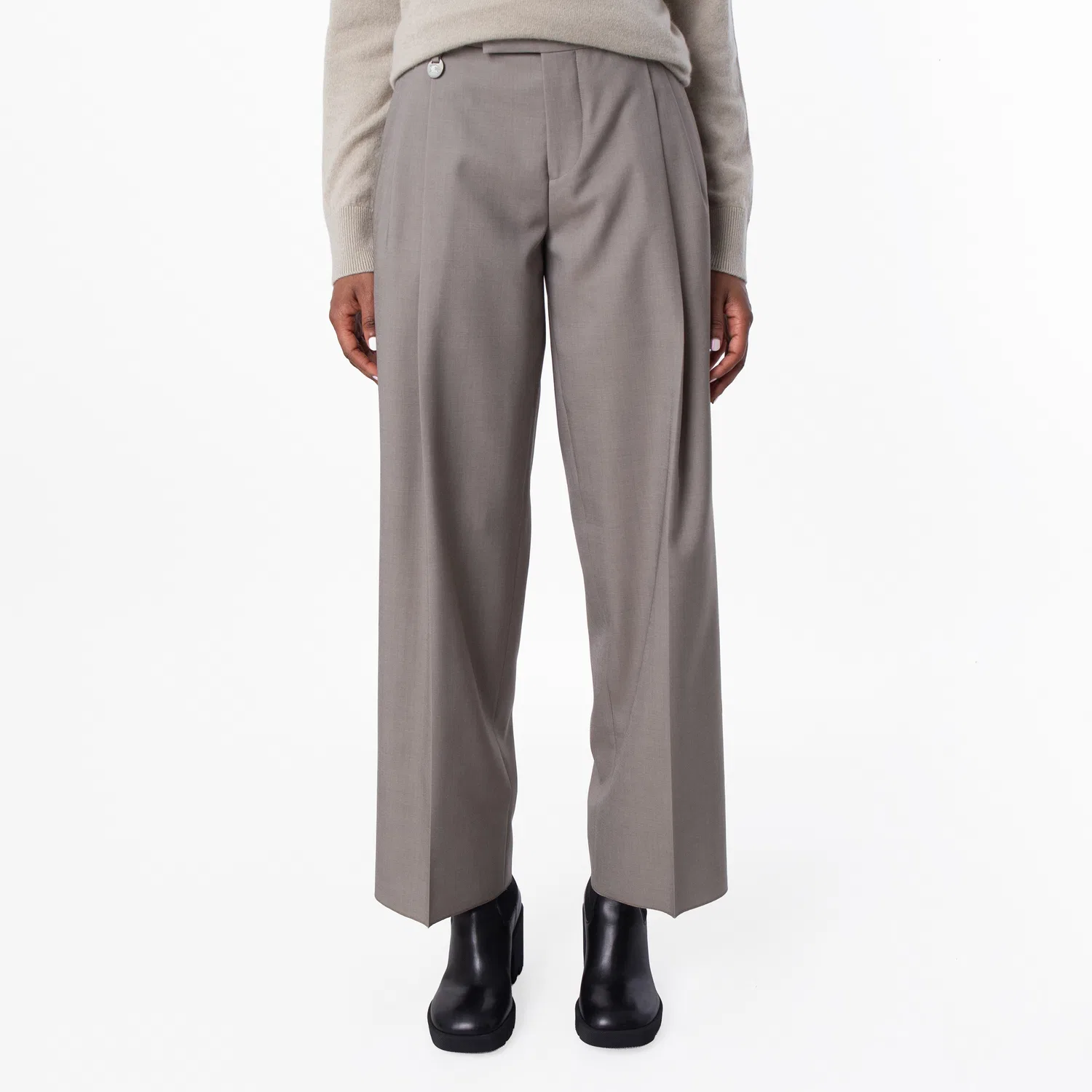 Брюки классические из шерсти Tailored Wool Trousers Burberry, Wax