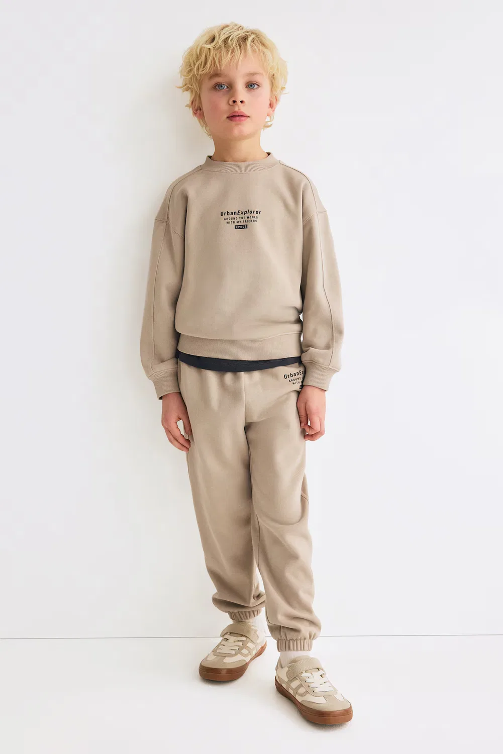 Комплект из двух толстовок с принтом H&M, Beige