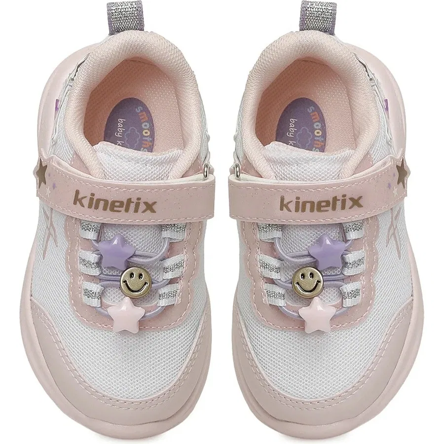 Детские кроссовки с текстильным верхом Ramela Girl B 6fx Kinetix, Бело-розовый — фото 4