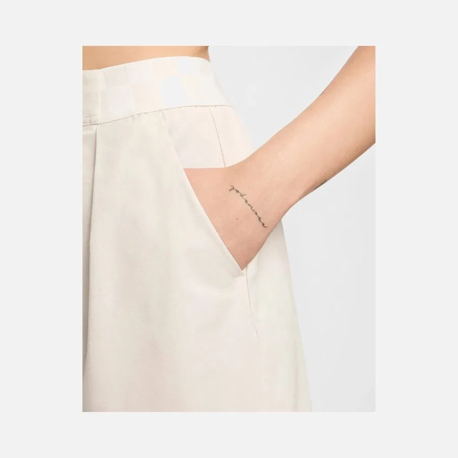 Спортивные шорты с высокой посадкой из 100% хлопка Nike NSW Collection 3" Trouser Short, Бежевый — фото 4