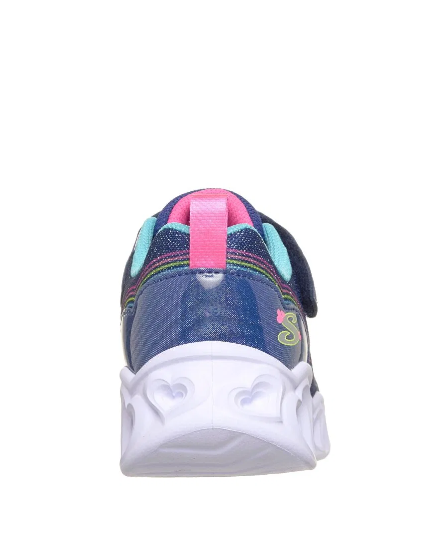 Детские кроссовки со светящейся подошвой Bubble Love Skechers, Navy Multi — фото 4